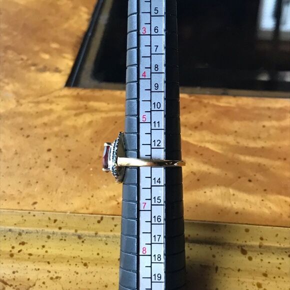 Natural Citrine Chrome Diopside Sterling Silver Yellow Gold Vermeil Ring Size 6 - Picture 4 of 9